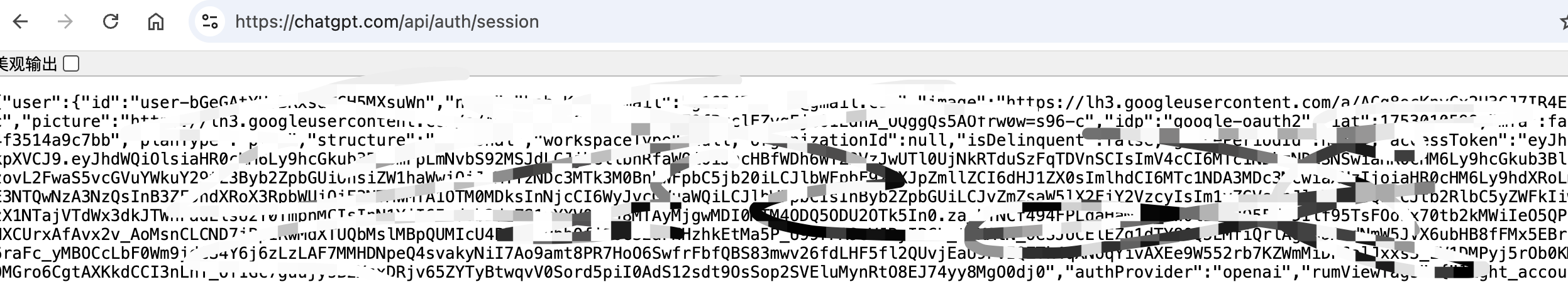 账户信息(Session Token)填什么?怎么获取? 示例图 2